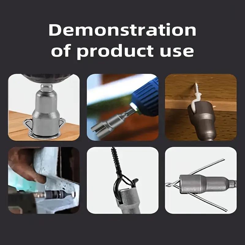 1Pc Electric Tool Groove Electric Screwdriver Butterfly Bolt Sleeve Wrench 6.35mm Hexagonal Sleeve Transfer Nut