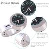 7/8 to 1 Motorcycle Handlebar Clock, Silver Waterproof Handlebar Glow Mount Clock Watch for Motorcycle, Cruiser, Chopper, Custom Bikes