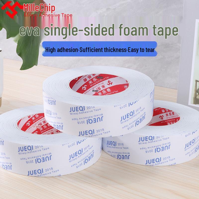 EVA Single-Sided Black Foam Strip: Thick Cushioned, Shock-Absorbing, Self-Adhesive Window Seal Tape