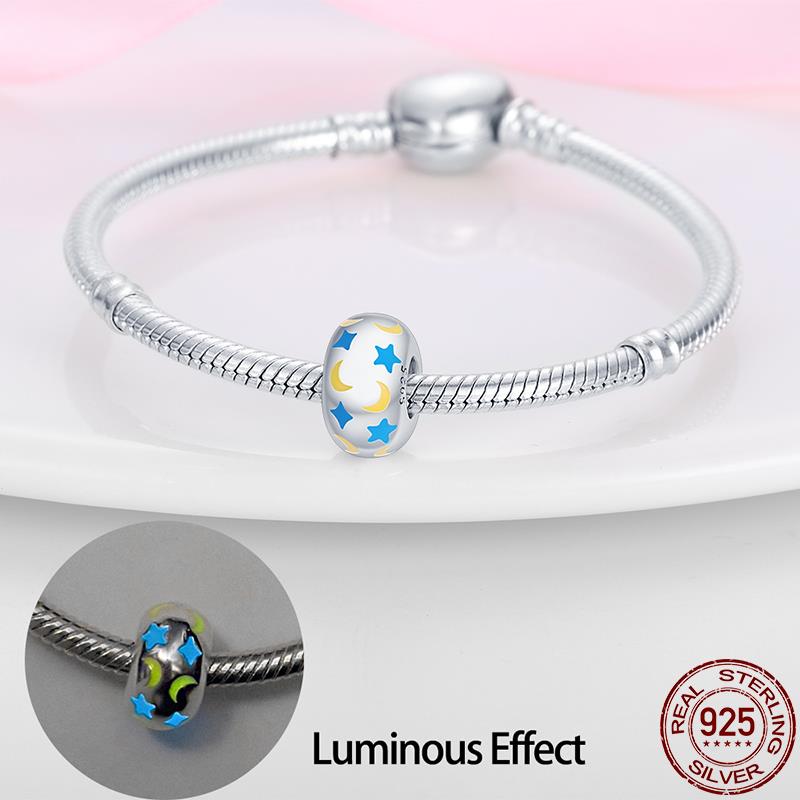 S925 Sterling Silver Clasp Silver Charms Silicone Spacer Beads Safety Chain Fit Original  Bracelet  Jewelry Women New In