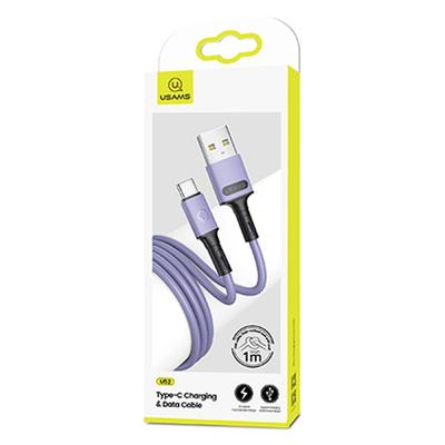 Kabel USB-C USAMS 1m Szybkie Ładowanie Fioletowy