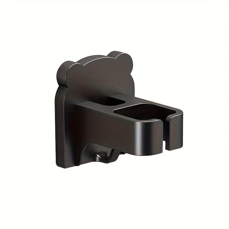 [Wall-Mounted | Space-Saving] Wall-Mounted Hair Dryer Holder | Space-Saving,Easy Installation | Sleek Black Design, Durable Plastic, Metallic Accents