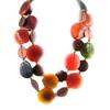 Les Trésors De Lily [L6999] - 'Kilimanjaro' Orange Brown Designer Necklace