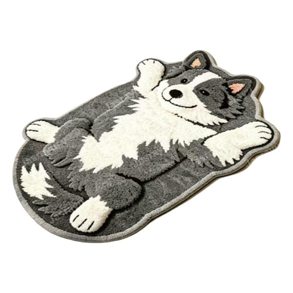 2D Home Decor Carpet Anti-fouling Cartoon Carpet Soft Dog-Shaped Area Rug  Bedrooms