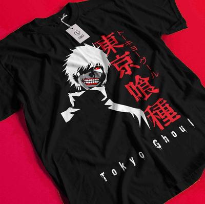 Koszulka Tokyo Ghoul Ken Kaneki Koszulka Juuzou Suzuya Anime Manga Horror Unisex Koszulka BB942