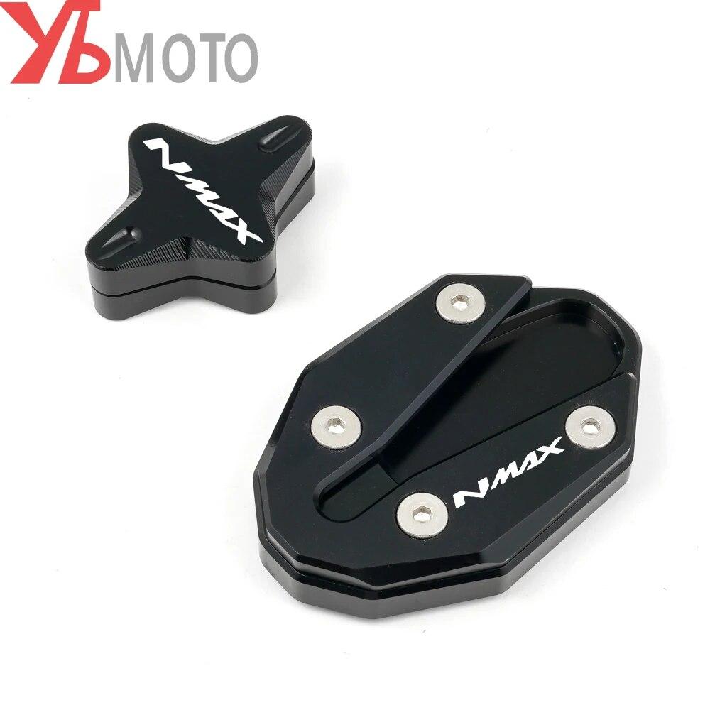 Logo 'NMAX' for YAMAHA NMAX155 NMAX125 NMAX 155 125 Motorcycle CNC Side Stand Enlarger & Kickstand Column Auxiliary
