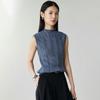 Versatile Round Neck Sleeveless Ice Silk Knit Vest – Breathable Solid Color Top
