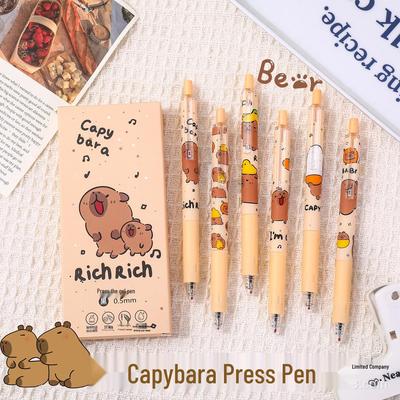 Reichhaltiger Capybara Schnelltrocknender Gelstift - Süßer Prüfungsstift für Schüler