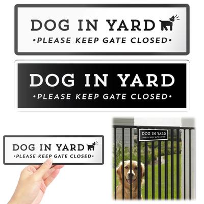 Cartello da Giardino Cane Animale Domestico Famiglia Decorazione da Parete Legno Tieni il Cancello Chiuso per Giardino Cortile Proprietari di Cani Regalo Inaugurazione Casa