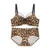 Traceless gathering, secondary breasts underwear, sexy pure desire to support, showing big breathable leopard print, small chest, no steel ring bra