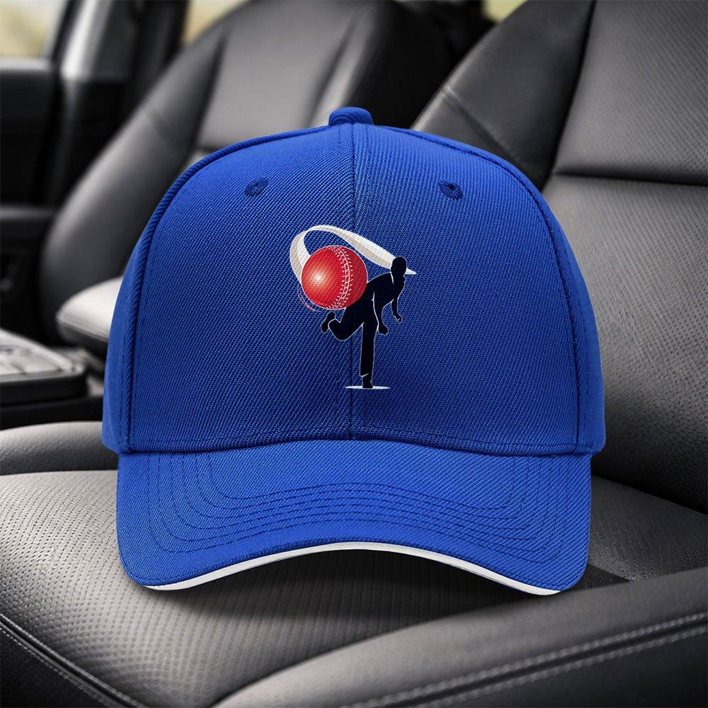 CricketThemed Adjustable Duckbill Cap  Black Unisex Cricket Pattern Cap for Unisex  Women Hand Washable