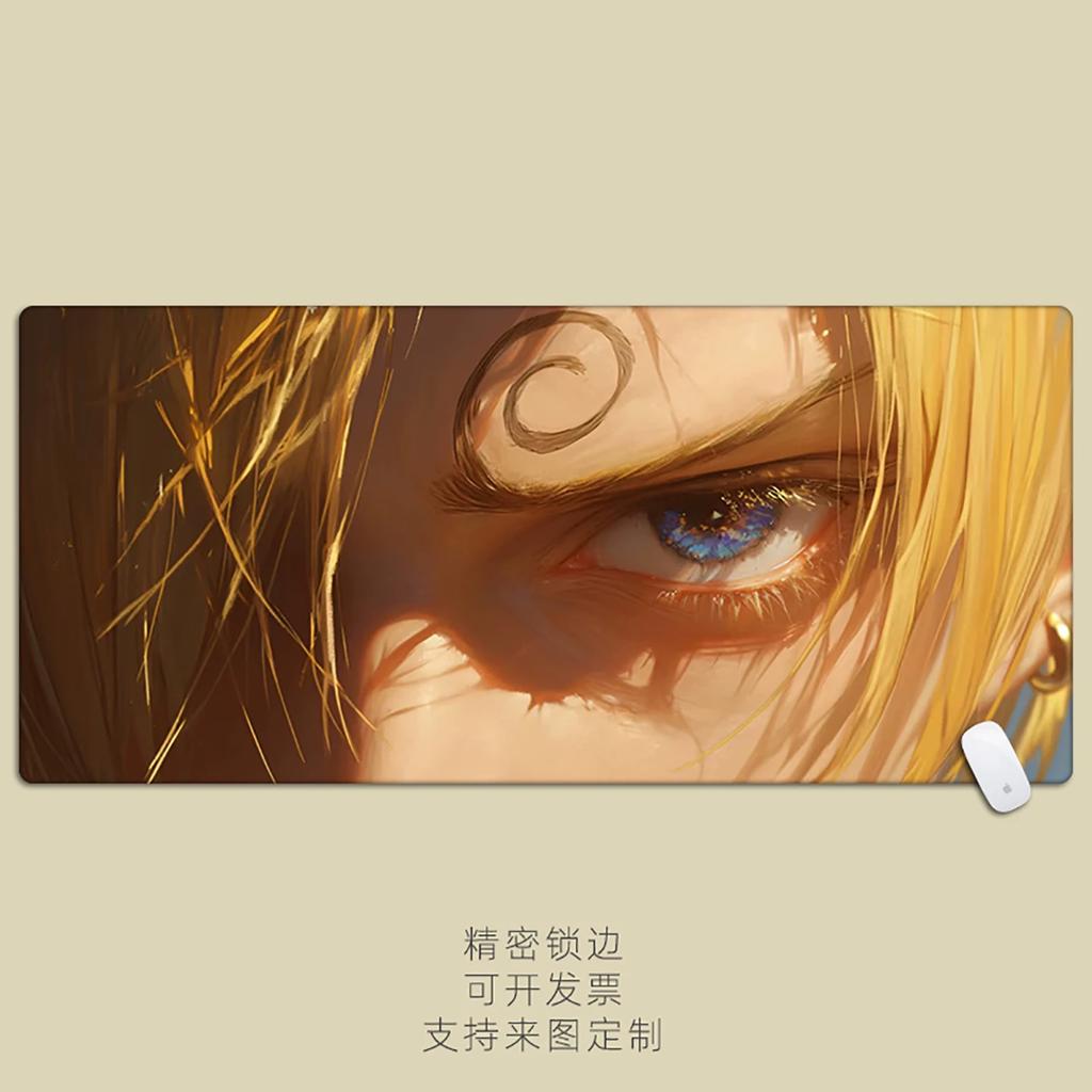 Nuovo Anime Giapponese One Piece Monkey D. Luffy Roronoa Zoro Periferiche Tappetino Mouse Sovradimensionato Ragazzi Anime E-sport Tappetino per Scrivania del Computer Tappetino Cartoon per Tastiera