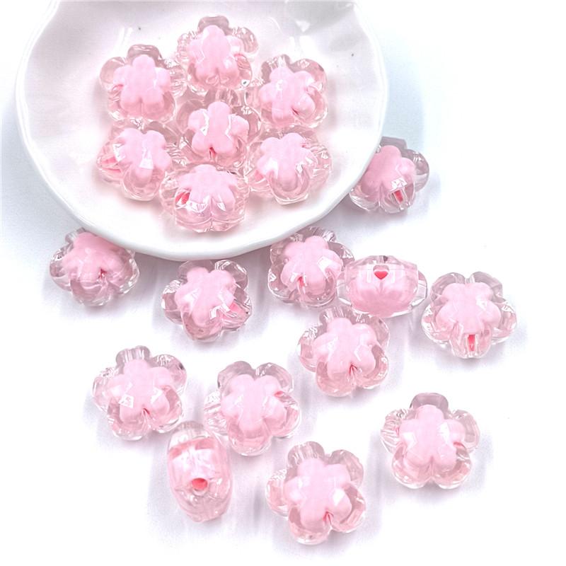 

Креативные 10 шт. 17*11 мм «сделай сам» для бусин-сэндвич кулон ожерелье браслет изготовление ювелирных изделий прозрачный матовый цветок оптовая продажа Transparent Flower розовый