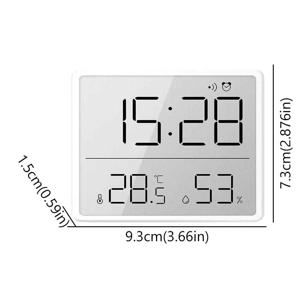 Magnetic LCD Digital Clock Wall Mounted Refrigerator wall Alarm Clock Ultra Thin Desk Clock for Bedside Living Room
