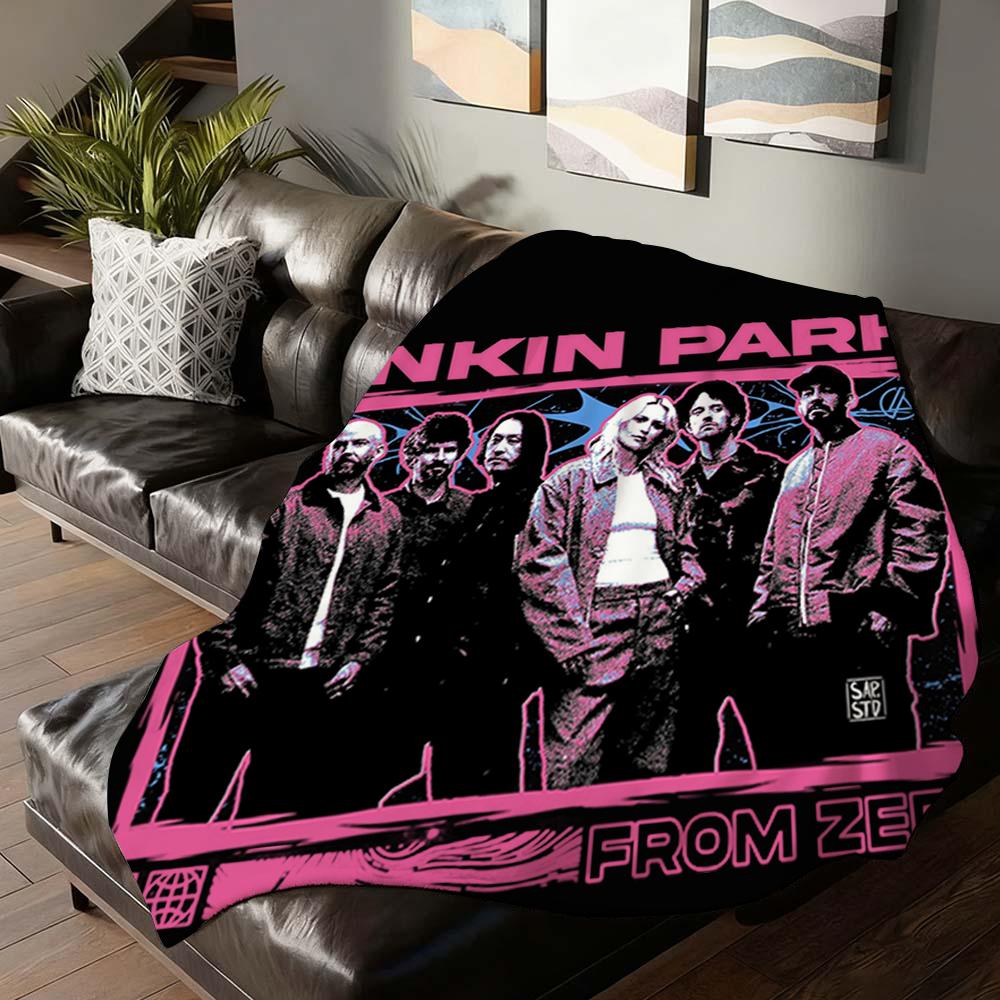 Rock band L-Linkin P-Park Blanket For Sofa Office Bed Plane Travel Sleep Read Relax Camping Soft And Warm