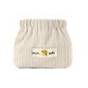 Corduroy Self-Closing Pouch Hair Tie Organizer Portable Snap Closure Pouch Storage Bag for Lipstick