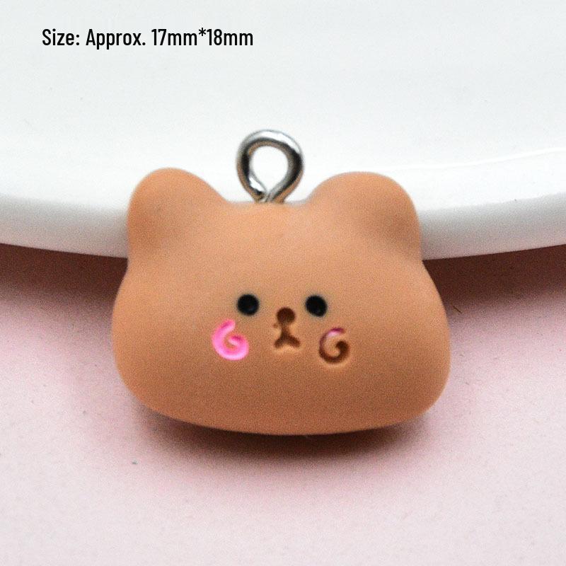 Colorful Resin Cartoon Animal Keychain: Sheep, Rabbit, Frog Pendant for DIY Jewelry
