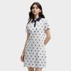 FILA Original Fashion Classic All Over Print Vintage Casual Elegant Simple Knit Polo Dress Women dresses F51W629307FZB