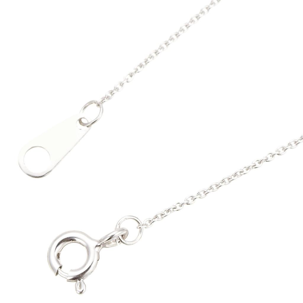 Open Heart Necklace 925 Pendant with Pouch [Piena] (Emerald/Silver / 40cm)