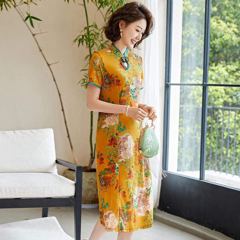 Pasite Elegant New Chinese Style Summer Qipao Dress