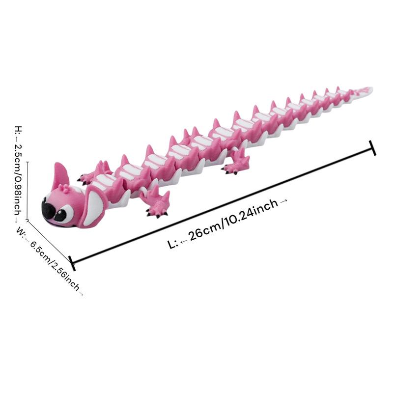 3D Printing Sti Tch Dragon Toy Cute Little Shilong Desktop Ornament Creative Gift Figure Simulation Children'S Toys Gifts