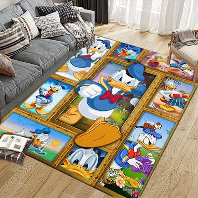 1pc Disney Cartoon Characters Pattern Carpet Area Rug Non-slip Carpet Hand Washable Floor Mat Suitable For Living Room Bedroom Home Decor