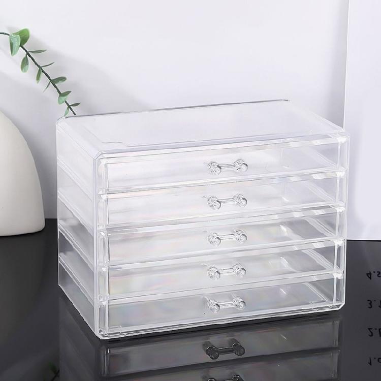 Space Saving Acrylic Makeup Storage Drawers Multi Drawer Acrylic Organizers for Neat Storage of Cosmetics and Jewelry