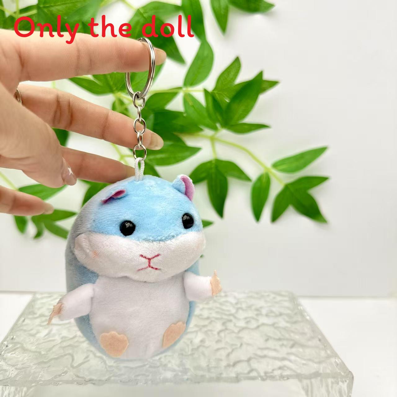 

Hamster Hamtaro Plush Keychain With Hanging Chain For Outdoor And Carry Daily синий