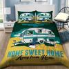 Camping Car Duvet Cover Travel Theme Bedding Set Cartoon Animal Camping Comforter Cover Full King For Teens Adult Camper Gifts