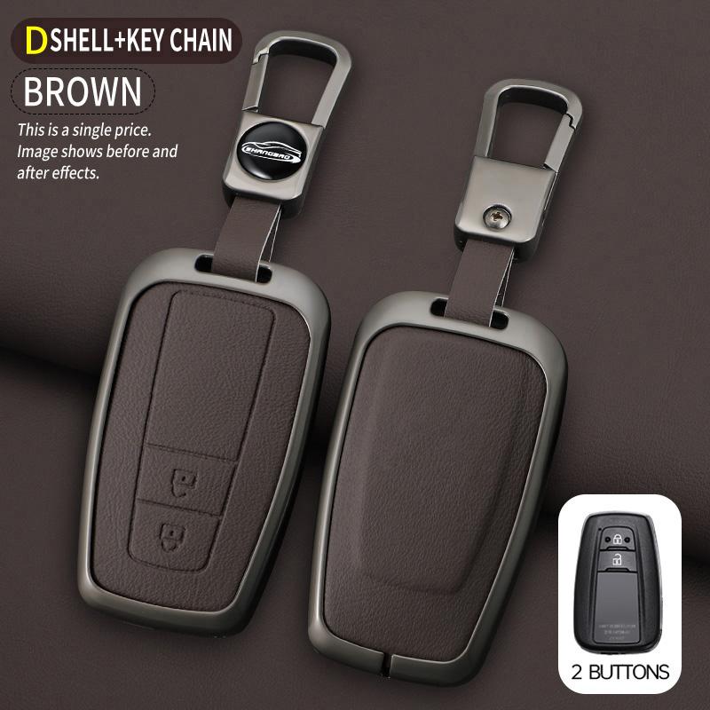 Car Key Case For Toyota Prius Camry Corolla C-Hr Chr Rav4 Prado Izoa Levin Avalon Zinc Shell Cover
