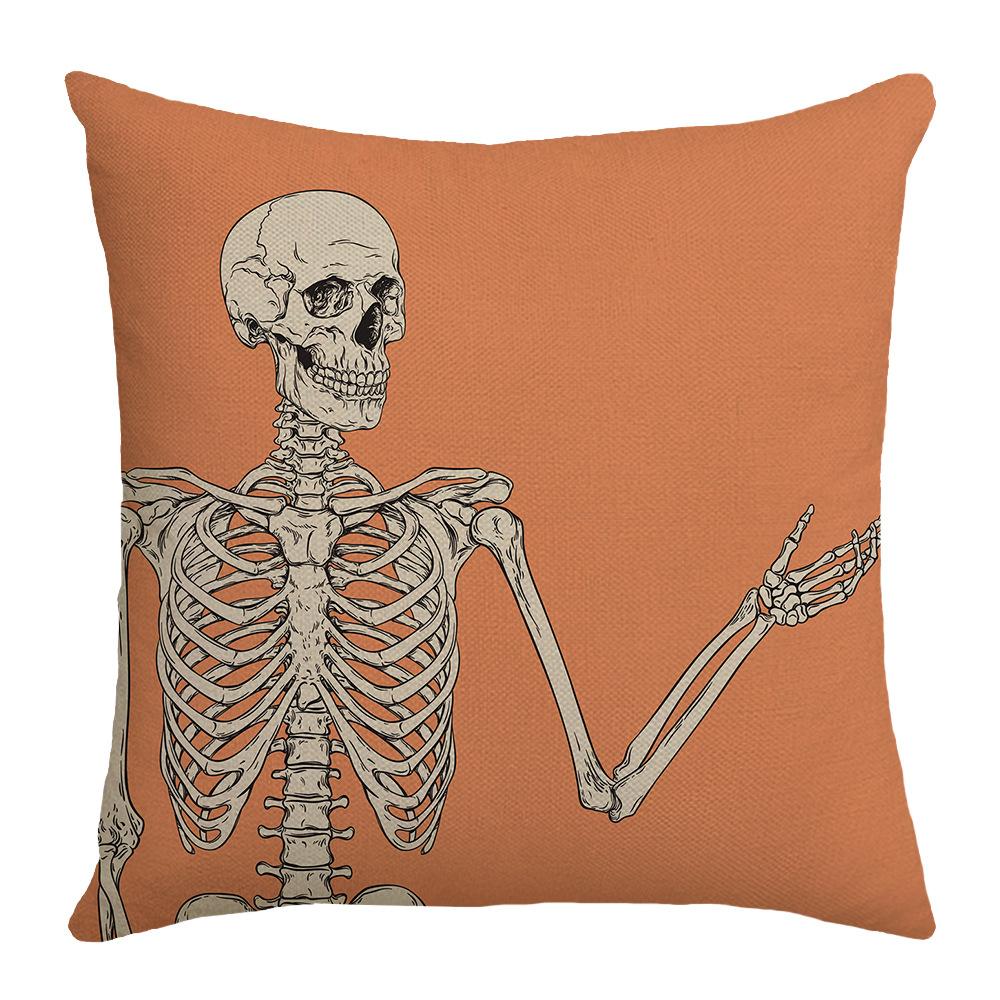 Halloween Decoration Pillow Skull Pillow Case Living Room Decoration Sofa Bedroom Pillow Bedside Pillow