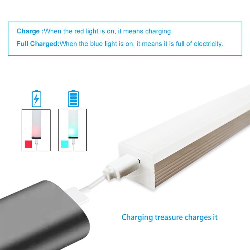Motion Sensor LED Cabinet Light Rechargeable Versatile Use Portable Cordless Magnetic for Kitchen Bedroom Detector Light