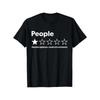 T-Shirt Unisex per Adulti - Nera, Manica Corta - Recensioni Divertenti Persone Una Stella: Addominali