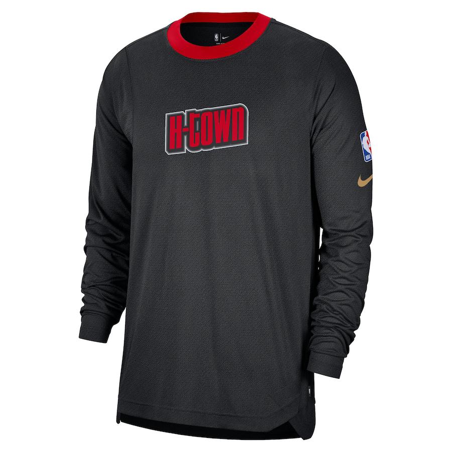 

Nike Мужская футболка с длинным рукавом Dri-Fit NBA City Edition Houston Rockets, дышащая, для выступлений, FZ0095-010 M