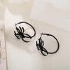Halloween Jewelry Halloween Earrings Gold Color Round Circle Ear Stud New Spider Earrings