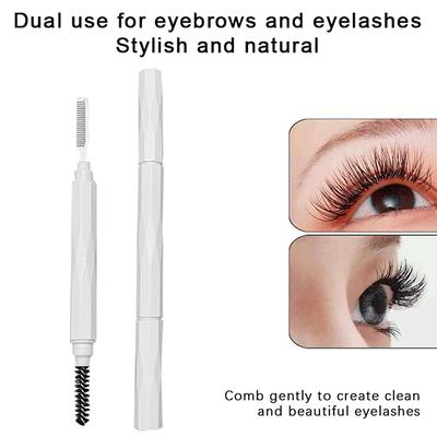 Professioneller doppelseitiger Augenbrauen- und Wimpernkamm Spiralbürste Feinzahniger kleiner Stahlkamm für präzises Augen-Make-up