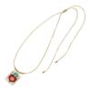 Bohemian Heart Shaped Beaded Necklace Crown Charm Vocation Jewelry Gift for Women