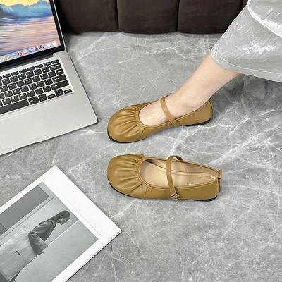 Fashion Comfortable and Elegant Round Toe Mary Jane Shoes for Women Summer 2025 Vacation Quick Delivery Trend 39 Solid Color Woman Flats