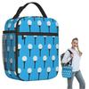 Golf Ball And Tee Pattern (Cyan Blue) Insulated Lunch Bag for Women Kids Portable Food Boxes Thermal Lunch Box Tote