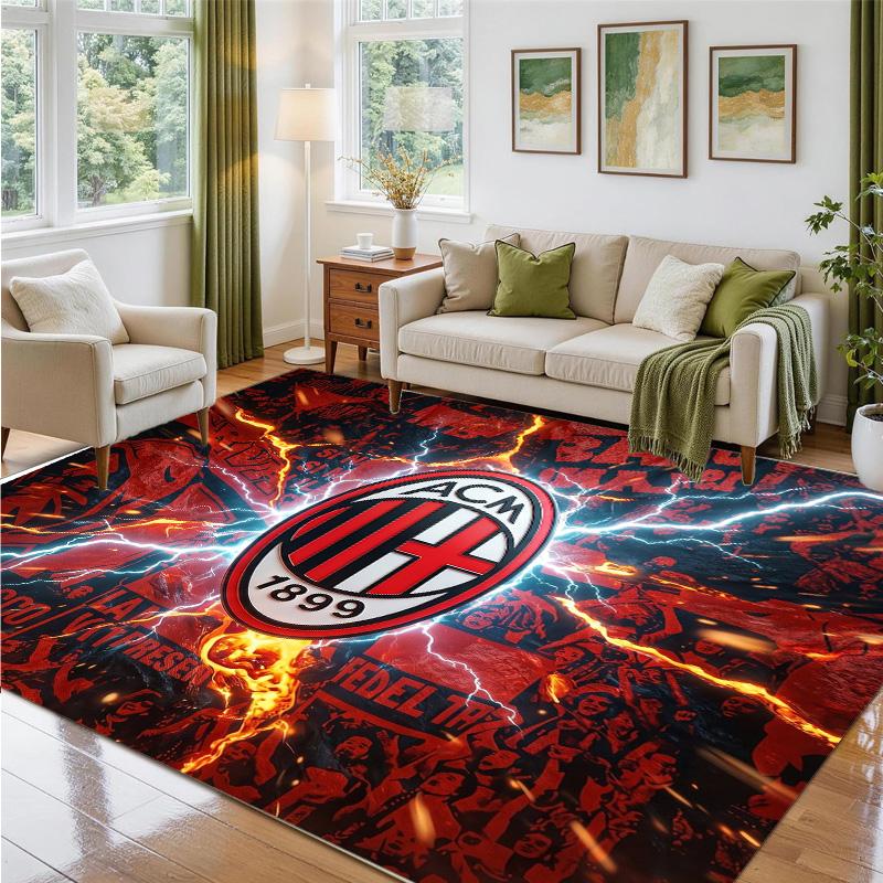 AC Milan Design Crystal Velvet Rug Soft Decorative Mat for Bedroom Entrance