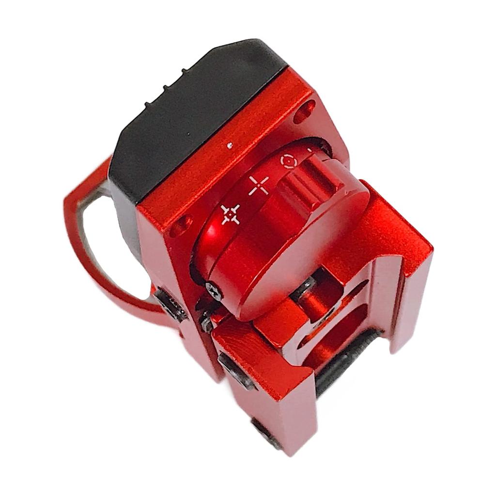 ChaosAirsoft Open-Type Dot Sight, 4 Reticle Types X 2 Colors, 5 Brightness Levels, Compatible with 20mm Rails (Red)