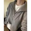 Double Zipper Lapel Thick Fashion Lazy Sweater Autumn and Winter New Loose Plus Size Knitwear Women