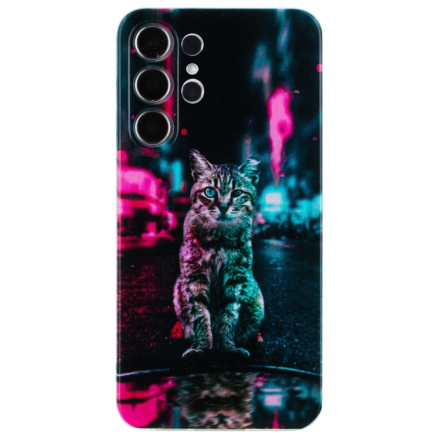 

Для Samsung Galaxy S23 Ultra Чохол з ТПУ Захист об єктива камери Тонкий візерунковий чохол для телефону Light and Cat