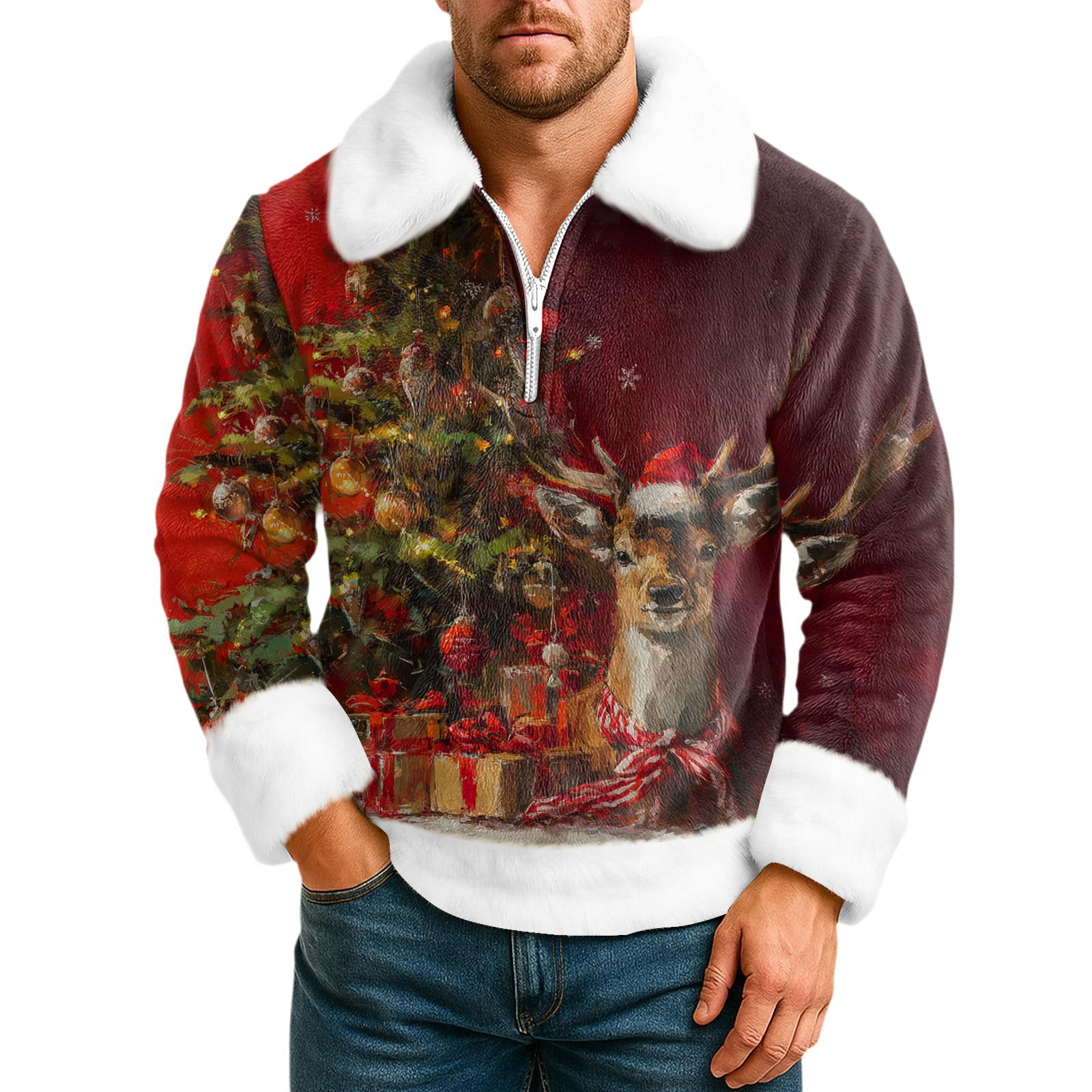 

Мужская толстовка с капюшоном на молнии с отложным воротником S винный