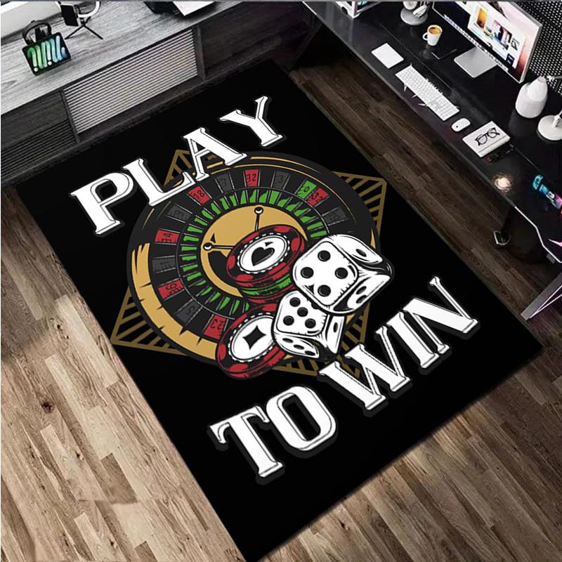 1Pc Dices Print Rug - Home Decoration Carpet For Living Room Bedroom Flooring Computer Chair Area Rug