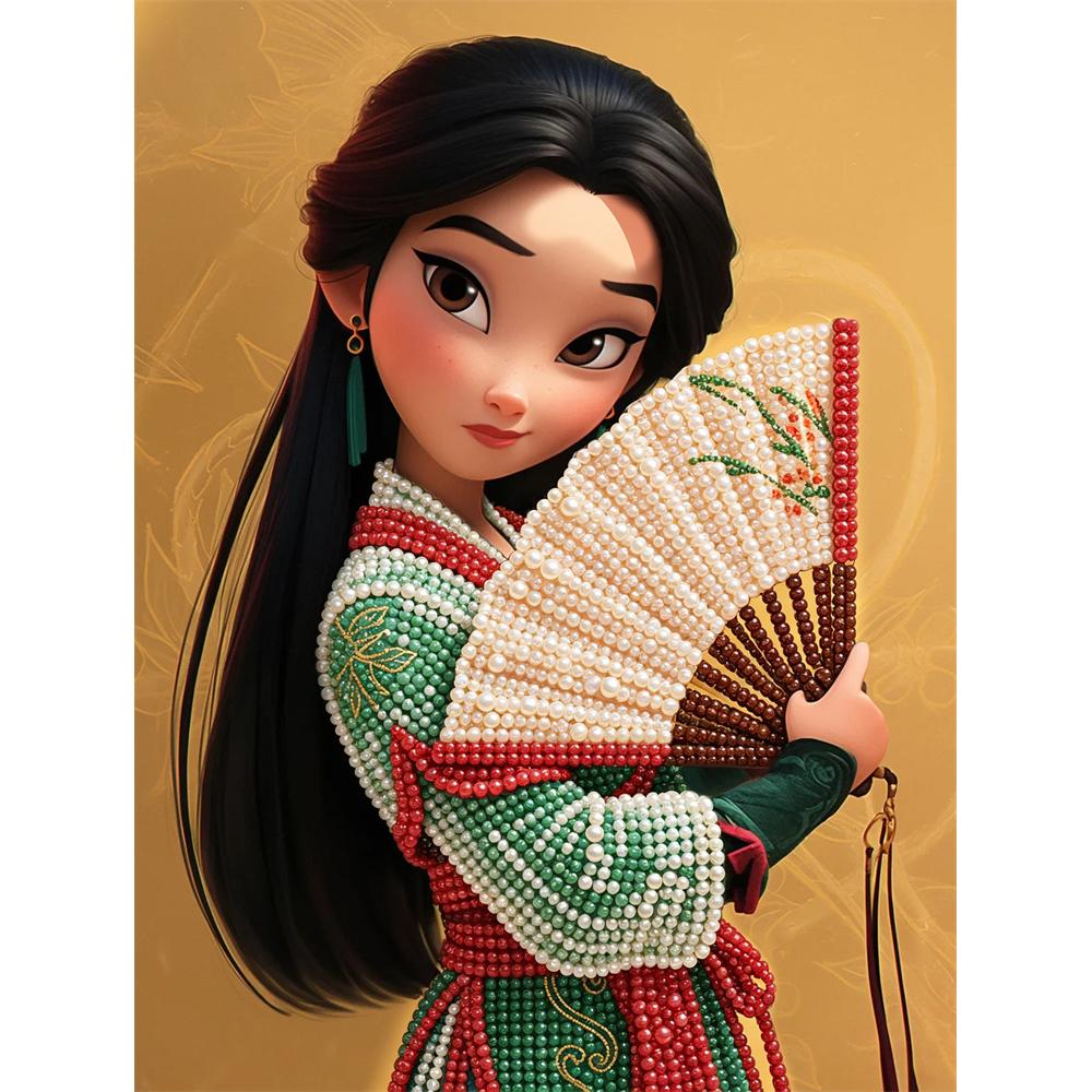 

Disney DIY Pearl Art Painting Mulan Heroic Home Wall Decoration Pearl Gemstone Painting Pictures Crafts Home Decoration 30x40