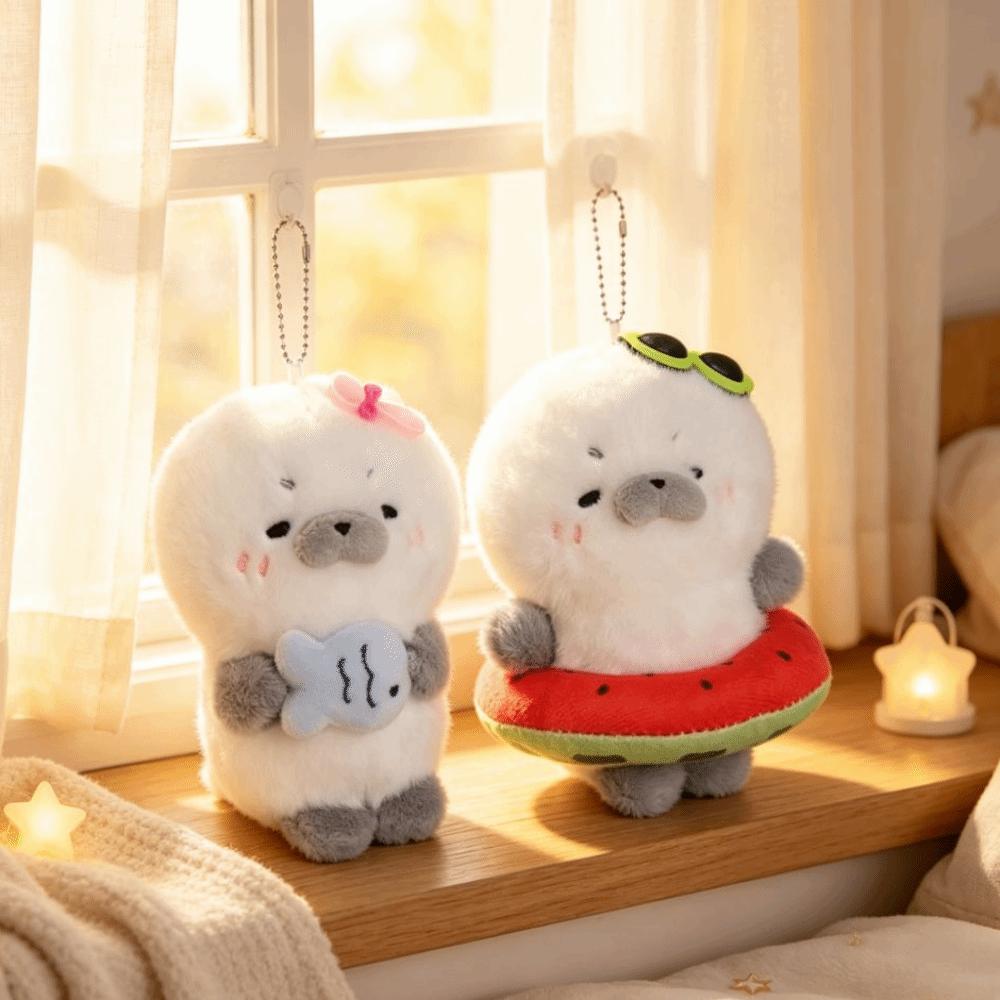 Soft Seal Stuffed Animal Keyring Stuffed Seal Soft Plush Doll Keychain  Birthday Gift