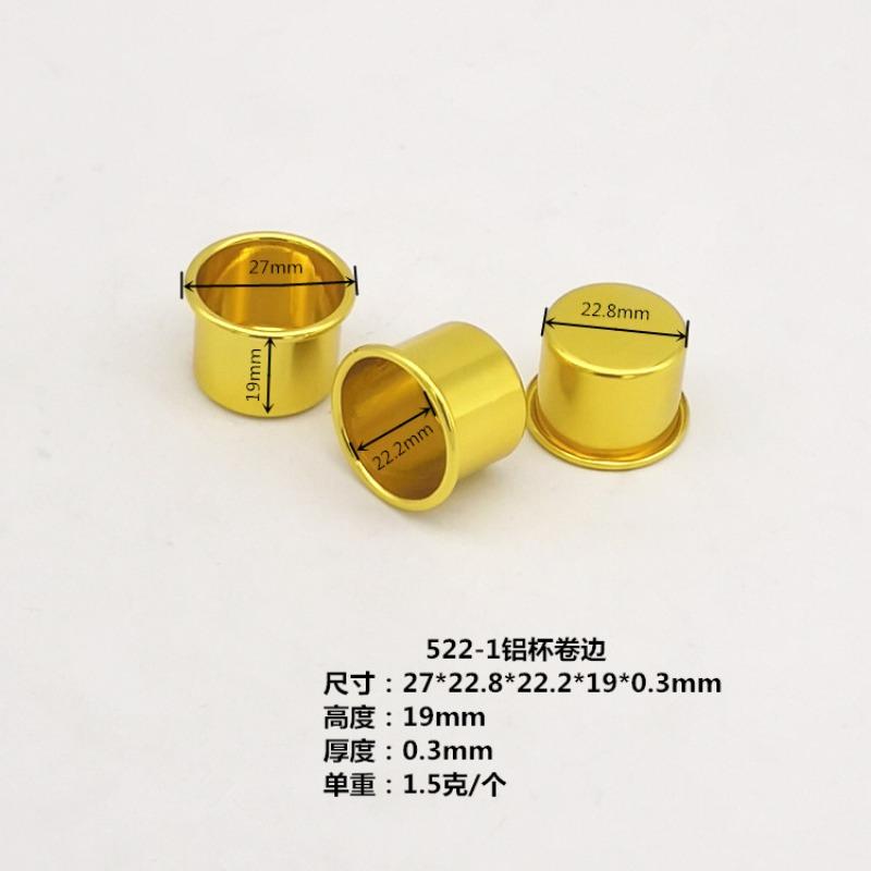 

10pcs/lot Aluminium Candle Holders Gold/Black/Silver Candlestick Holder Cup Drip Protectors Empty Case Candle Making Containers