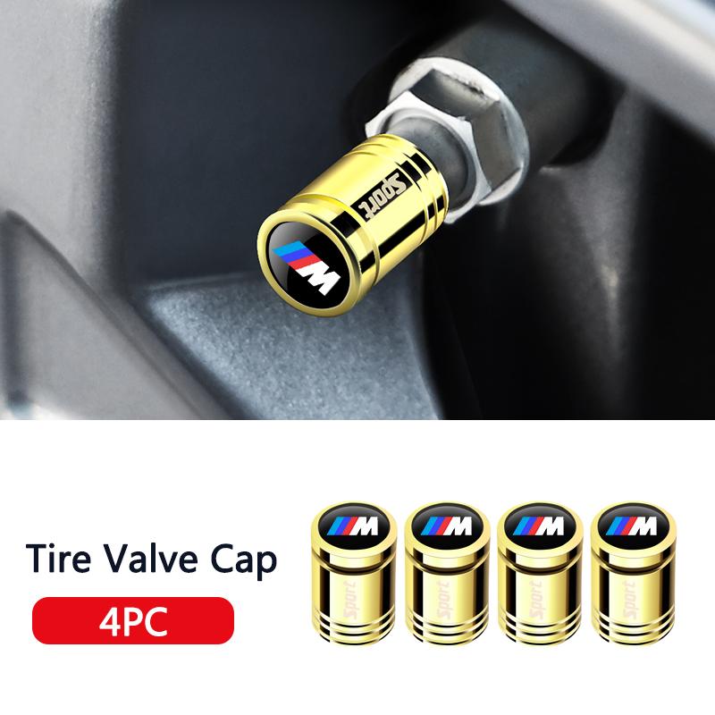 4Pcs Car Wheel Tire Valve Stems Caps Aluminum Tyre Rim Stem For BMW 1 3 5 7 Series X1 X3 X5 F10 F15 F16 F20 M3 M4 E34 sticker KS6