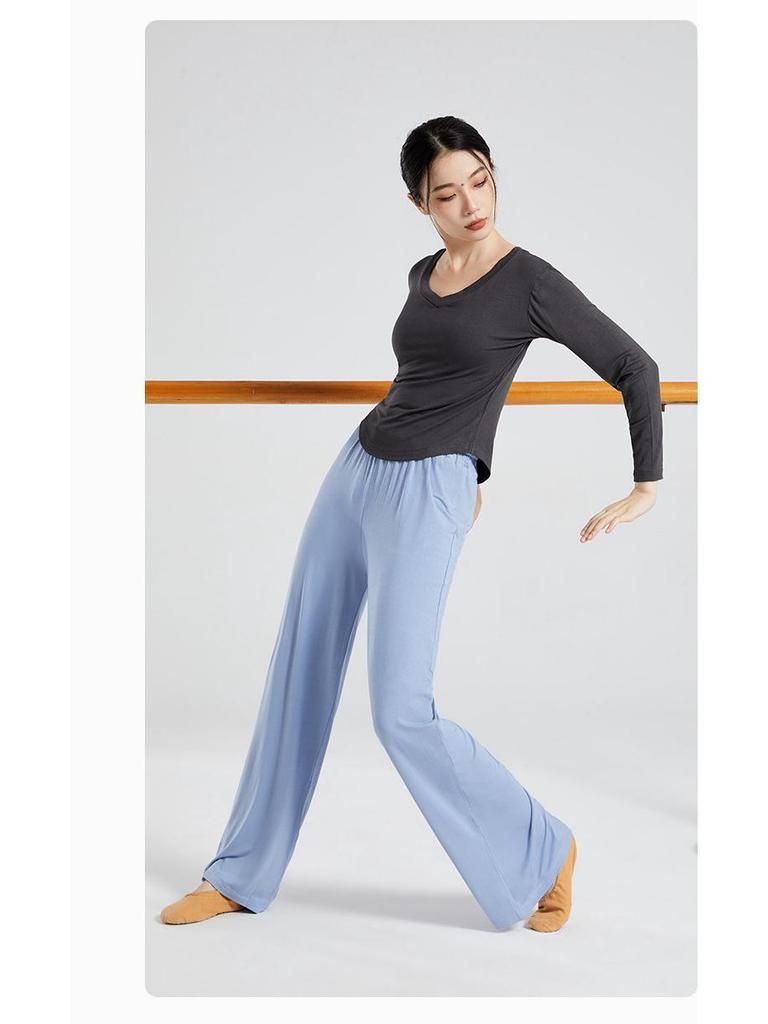 Modal Cloud High Waist Wide Leg Tanz- & Yogahose - Elastischer Drapierfall für Moderne & Klassische Stile